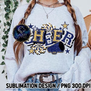Sublimazione Cheer, Sublimazione Cheerleader, Sublimazione Cheer oro blu navy bianco, Sublimazione Glitter