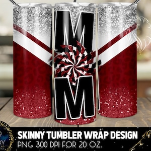 Cheer Mom Tumbler Design, Cheerleader Leopard Tumbler, 20 Oz. Skinny Tumbler Wrap Sublimation, Tumbler Designs Sublimation