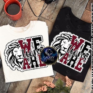 Somos Leones Diseño de Sublimación, Granate Negro, Leones Deportes Sublimación, Puntos Dálmatas, Archivo Digital, DTF