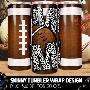 Design del bicchiere della mamma del calcio, bicchiere del leopardo del calcio, 20 Oz. Sublimazione dell'involucro del tumbler sottile, sublimazione dei disegni del tumbler
