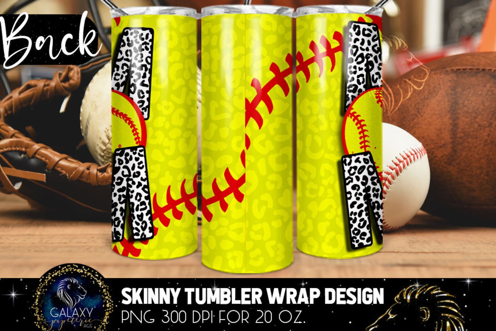 Softball Mom Tumbler Design Baseball Leopard Tumbler 20 Oz. Etsy