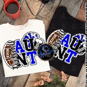 Jubeln Fußball Tante Sublimation Design, Jubeln Fußball Tante Sublimation, Blau Schwarz, dalmatinische Punkte, digitale Datei, DTF