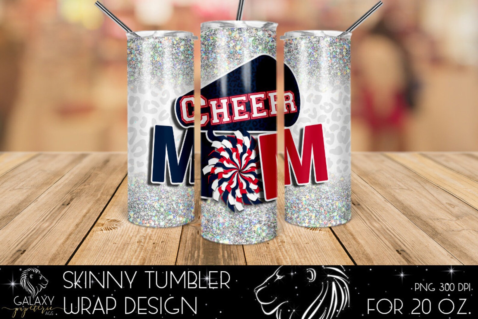 Cheer Mom Tumbler Design Cheerleader Leopard Tumbler 20 Oz. Etsy