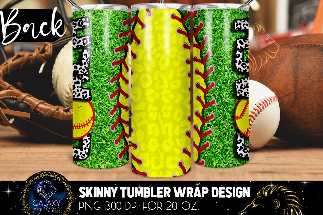 Softball Coach Tumbler Design Softball Leopard Tumbler 20 Etsy