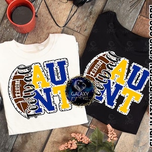 Fußball Tante Sublimationsdesign, Fußball Tante Sublimation, Blau Gelb, Dalmatiner Punkte, digitale Datei, DTF