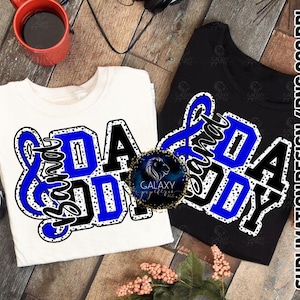 Band Daddy-sublimatieontwerp, Band Dad-sublimatie, zwartblauw, Dalmatische stippen, digitaal bestand, DTF
