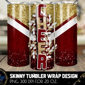 Cheer Tumbler Design, Cheerleader Leopard Tumbler, 20 Oz. Skinny Tumbler Wrap Sublimation, Tumbler Designs Sublimation