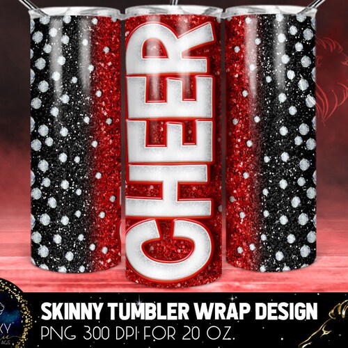 Cheer Mom Tumbler Design Cheerleader Leopard Tumbler 20 Oz. Etsy