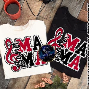 Band Mama Sublimation Design, Band Mom Sublimation, Black Cardinal Red, Dalmatian Dots, Digital File, DTF