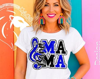 Band Mama Sublimation Design, Band Mom, Black Blue, Dalmatian Dots, Digital File, Dtf Design, PNG