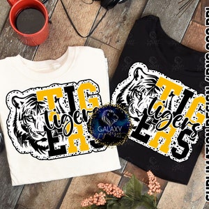 Tijgerssublimatieontwerp, zwart geel, tijgers sportsublimatie, Dalmatische stippen, digitaal bestand, DTF