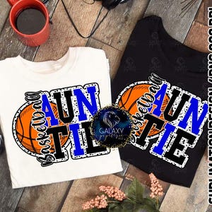 Basketball Auntie Sublimation Design, Basketball Aunt Sublimation, Blau Schwarz, Dalmatiner Punkte, digitale Datei, DTF