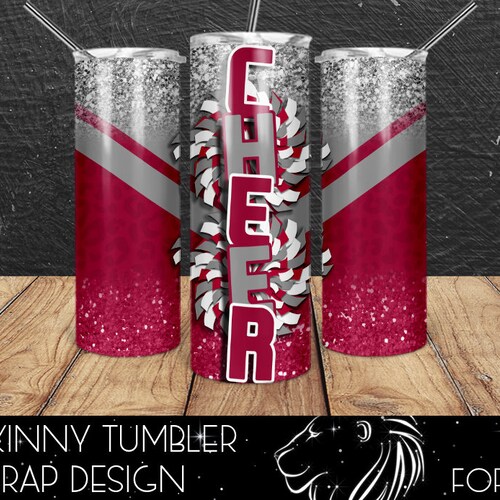 Cheer Tumbler Design Cheerleader Leopard Tumbler 20 Oz. Etsy