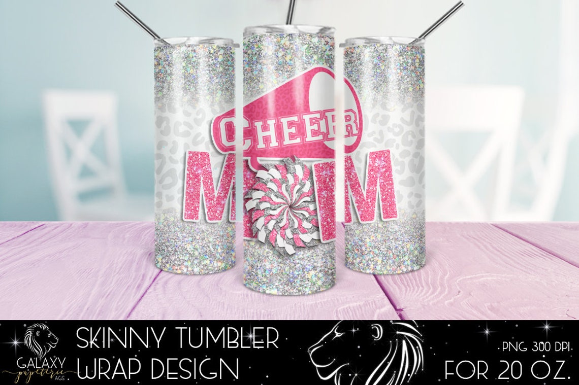 Cheer Mom Tumbler Design Cheerleader Leopard Tumbler 20 Oz. Etsy