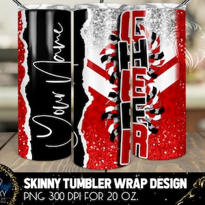 Blank Design Cheer Tumbler Design, Cheerleader Leopard Tumbler, 20 Oz. Skinny Tumbler Wrap Sublimation, Tumbler Designs Sublimation