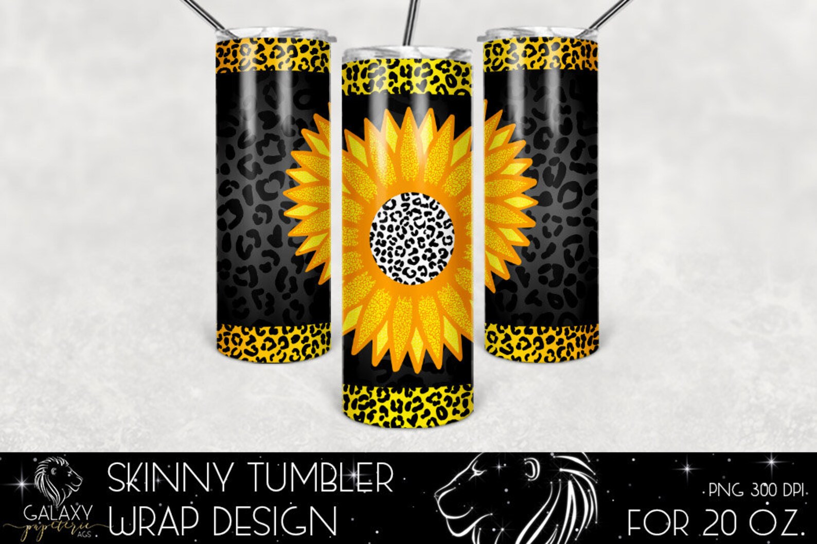 Download Sunflower Leopard Tumbler Design Leopard Tumbler Sunflower ...