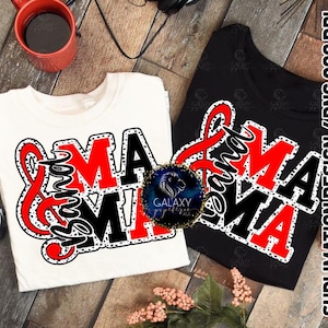 Band Mama Sublimation Design, Band Mom Sublimation, Black Red, Dalmatian Dots, Digital File, DTF