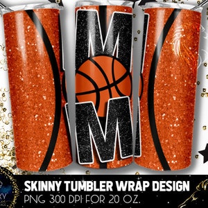 Basketball Mom Tumbler Design, Basketball Mom Glitter Tumbler, 20 Oz. Skinny Tumbler Wrap Sublimation, Tumbler Designs Sublimation