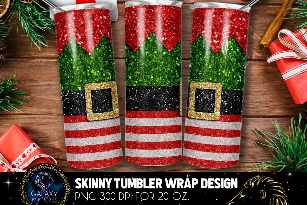 Glitter Daddy Elf Tumbler Design, Christmas Tumbler Design