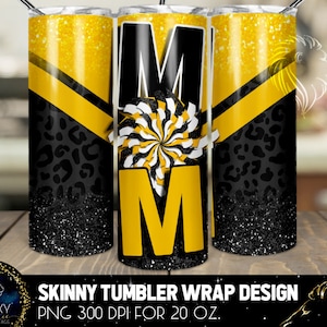 Cheer Mom Tumbler Design, Cheerleader Leopard Tumbler, 20 Oz. Skinny Tumbler Wrap Sublimation, Tumbler Designs Sublimation