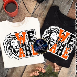 Somos Leones Diseño de Sublimación, Negro Naranja, Leones Deportes Sublimación, Puntos Dálmatas, Archivo Digital, DTF