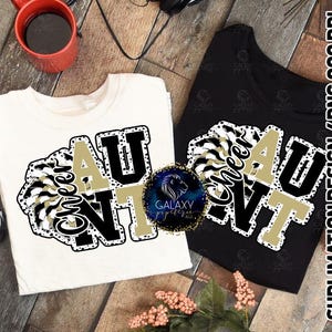Cheer Tante Sublimation Design, Cheerleader Tante Sublimation, Schwarz Gold, Dalmatiner Punkte, digitale Datei, DTF