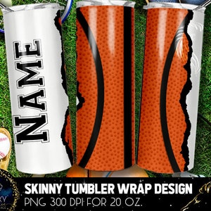 Basketbalbal Tumbler Design, tekst toevoegen Basketbalbal Tumbler, 20 Oz. Magere Tumbler Wrap Sublimatie, Tumbler Design Sublimatie