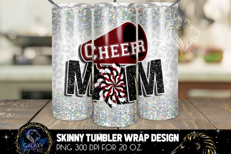Cheer Mom Tumbler Design Cheerleader Leopard Tumbler 20 Oz. Etsy