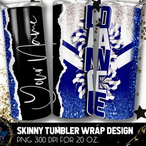 Namen hinzufügen Dance Tumbler Design, Dance Leopard Tumbler, 20 Unze. Skinny Tumbler Wrap Sublimation, Blau Weiß Dance Tumbler