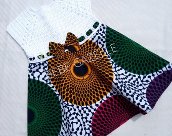 African print dress Ankara dress Crochet dress Newborn gift idea Photoshoot dress Baby shower gift idea Birthday dress Gift for girls