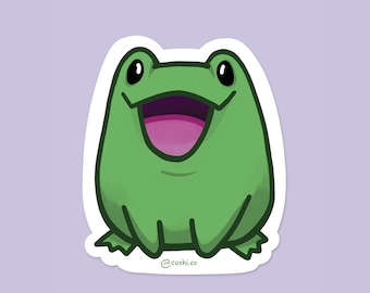 Mossy the Frog Vinyl Sticker – Funny Animal Decal