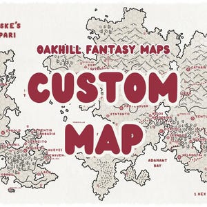 Carte fantastique personnalisée | Carte numérique dessinée à la main pour D&D, RPG, écrivains, cadeaux et plus encore | Commission numérique