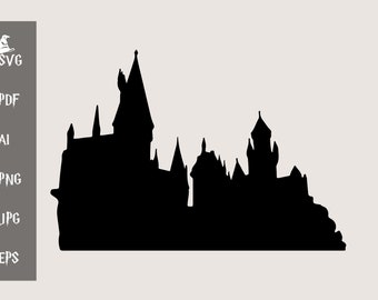 Hogwarts Castle Svg Etsy