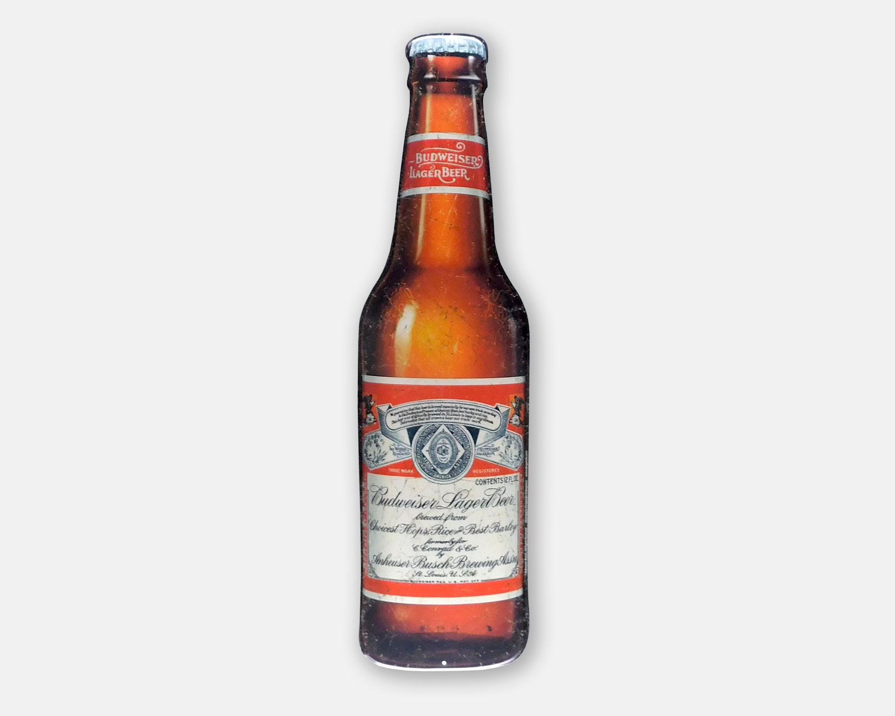 36 X 10 Large Budweiser Bottle C1918 Embossed Etsy UK