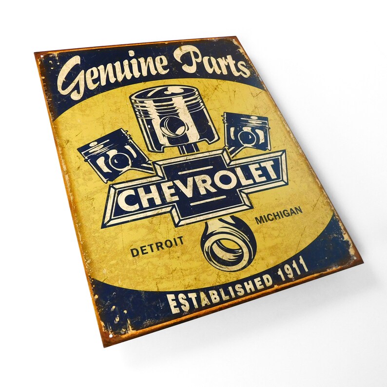 16 Genuine Chevrolet Parts Detroit Michigan Established Etsy