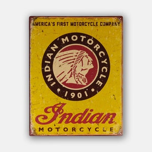 16&quot; Indian Motorcycles Since 1901 Tin Metal Sign - SIGNBOX-QLN720159