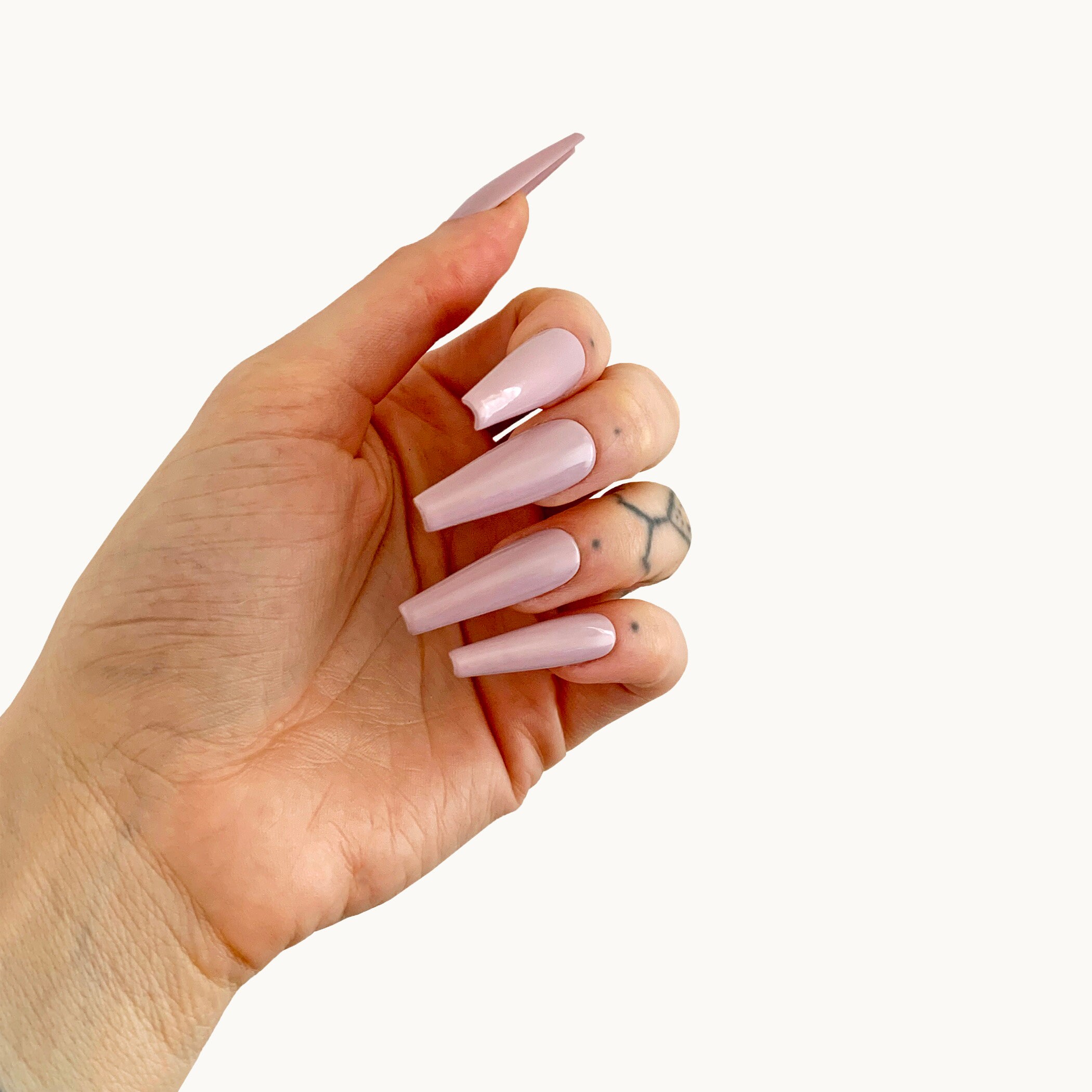 Lilac Press On Nails Almond-shaped Light Purple Nails | Etsy