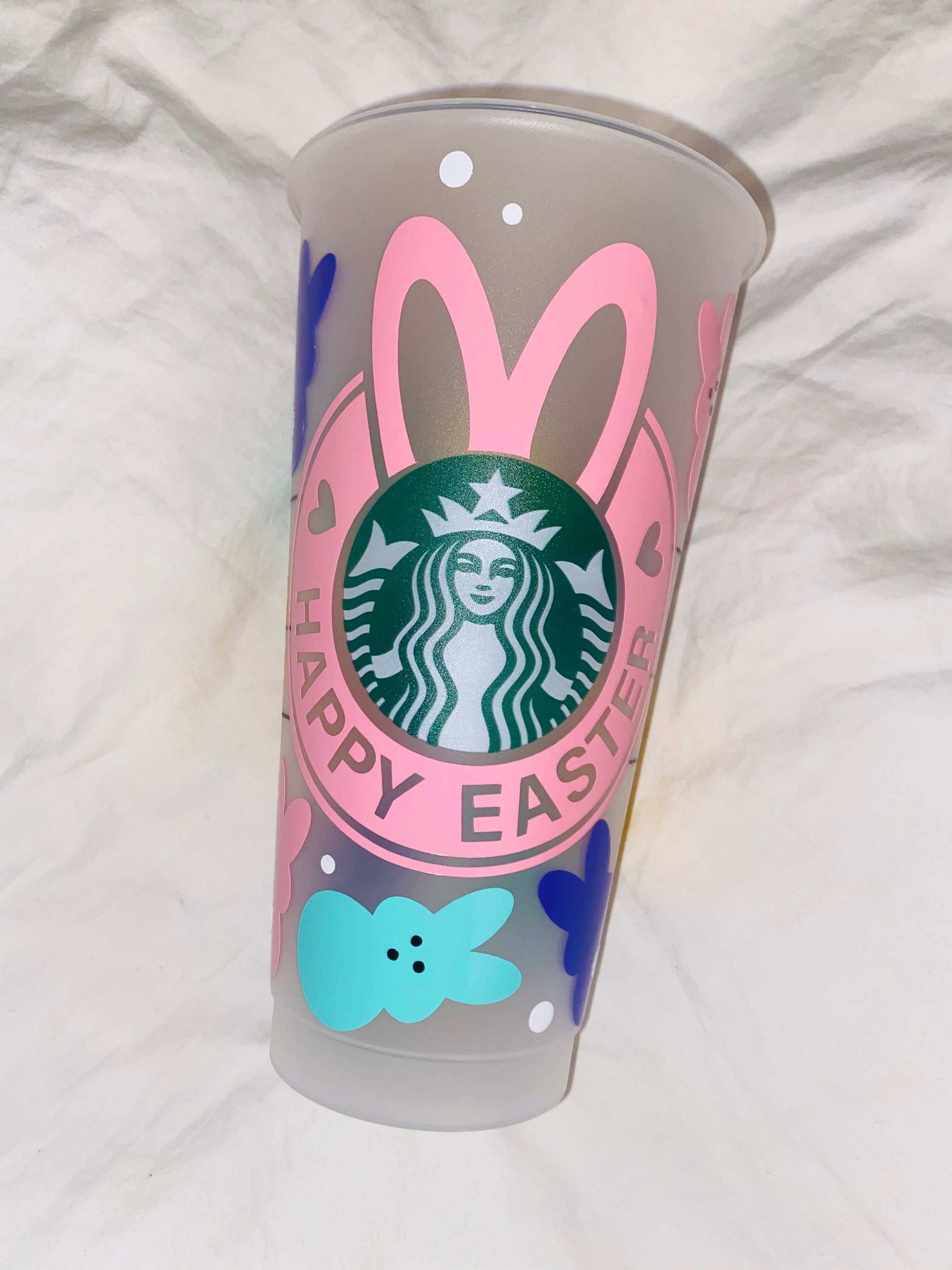 Starbucks cold cup happy easter Etsy