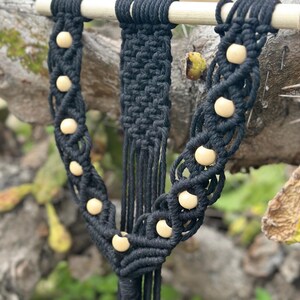 Macrame Beaded Wall Plant Hanger Mother&#39;s Day Gift | Handmade Decor for Indoor and Outdoor Garden Plants and Pots