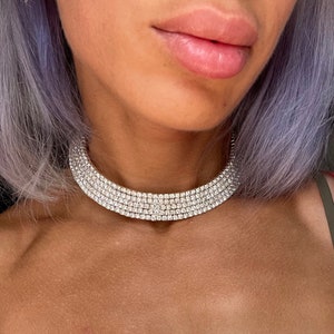 Iced out choker necklace Clearance