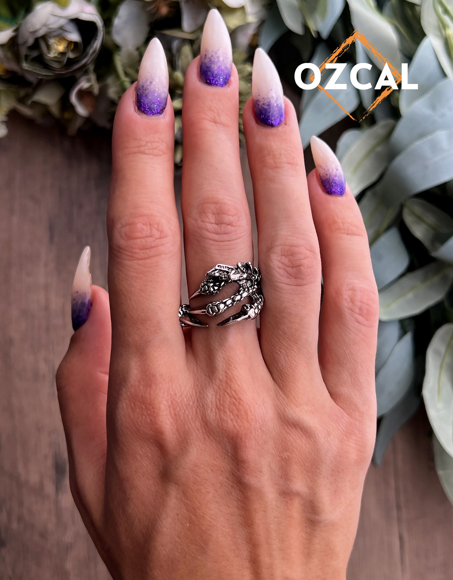 Dragon Claw Ring Dragon Ring Punk Rock Rings Mens Gothic Etsy