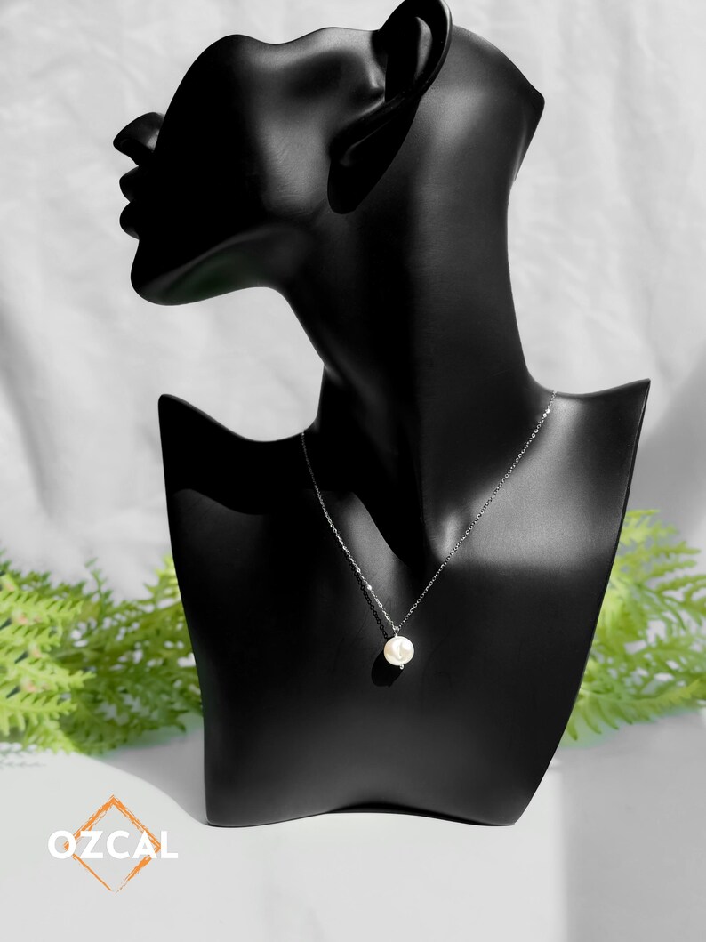 Baroque Freshwater Single Pearl Necklace 14K Gold Plated Sterling