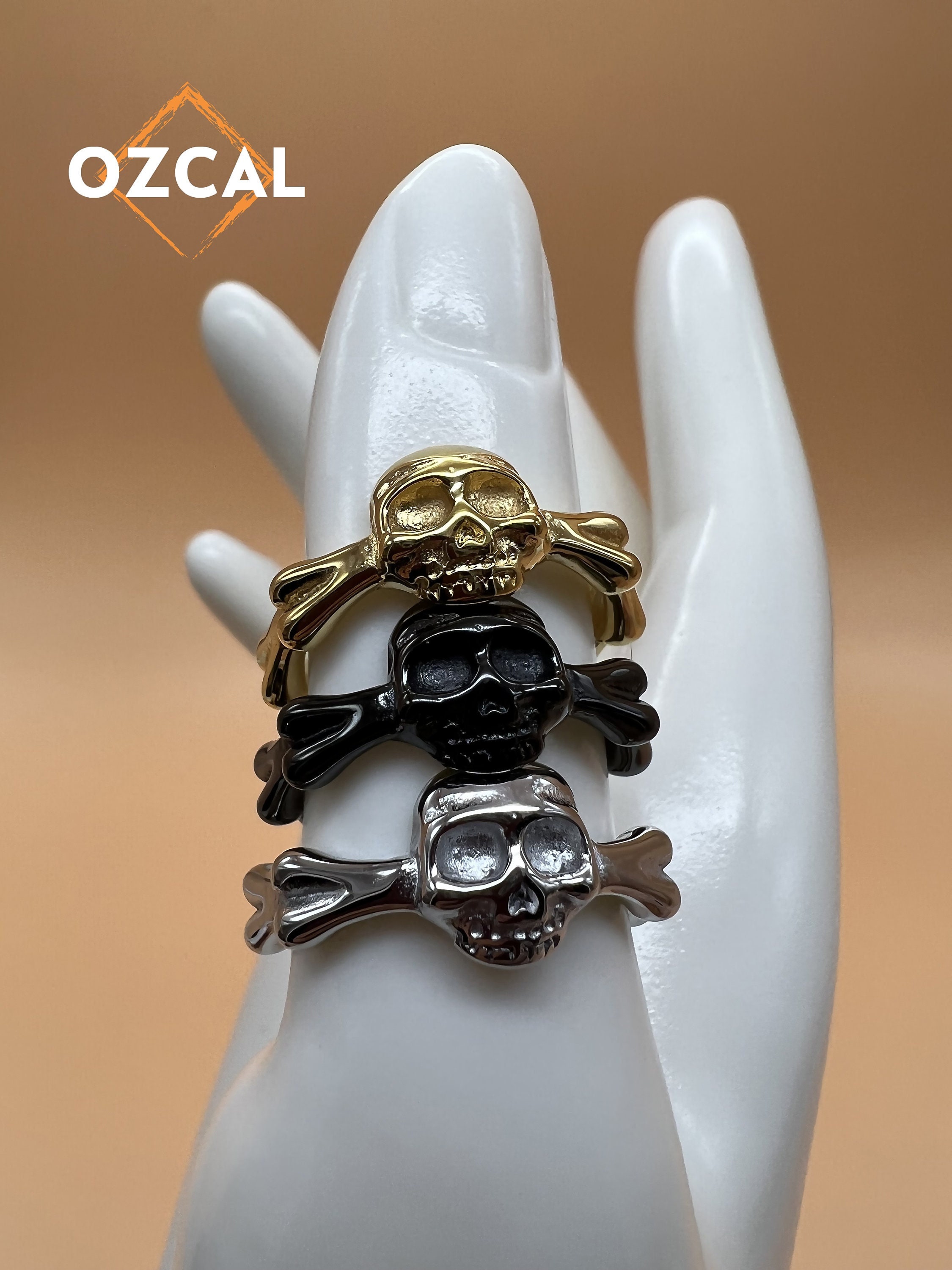 sterling silver jewellery york Sterling Silver Jewellery: Large Statement Gothic  Skull Ring with Swirling Detail Sterling silver jewellery range of Fashion  and costume and body jewellery.