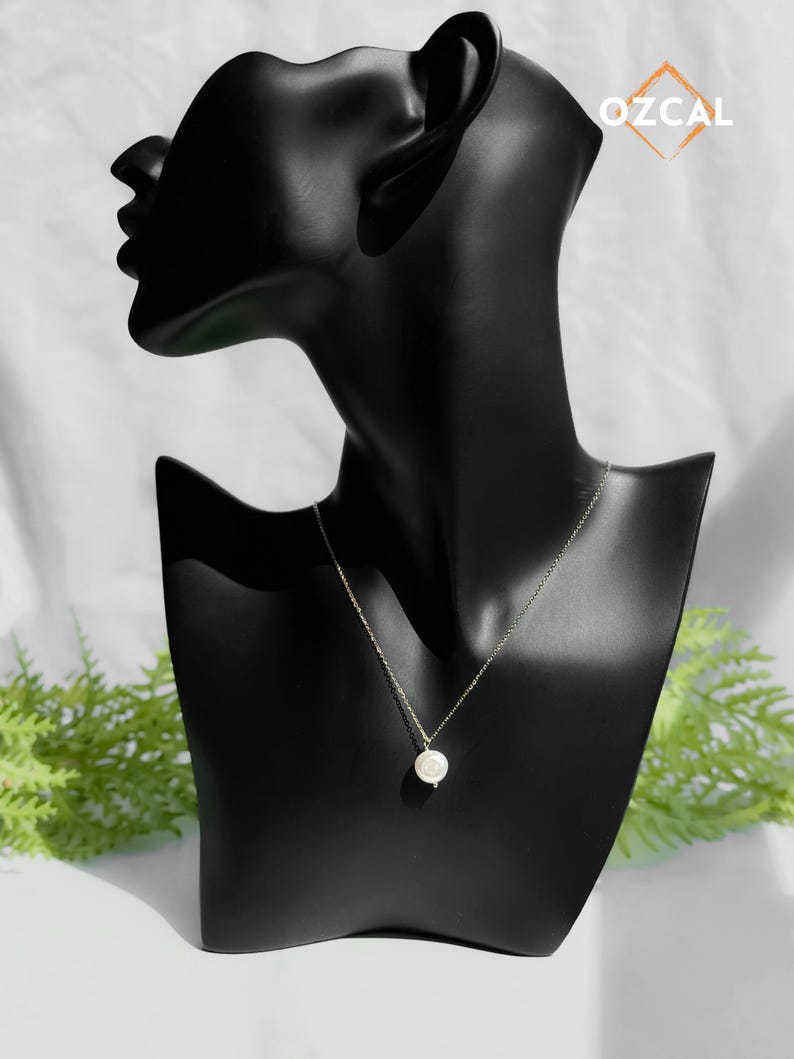 Baroque Freshwater Single Pearl Necklace 14K Gold Plated Sterling