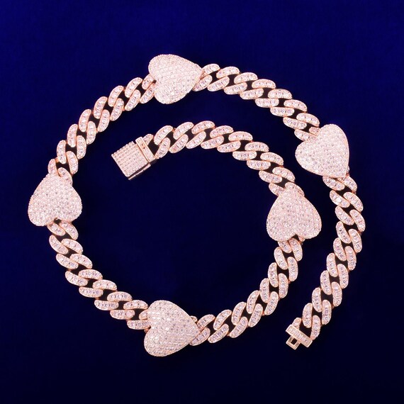 10mm Rose Gold Diamond Miami Cuban Link 