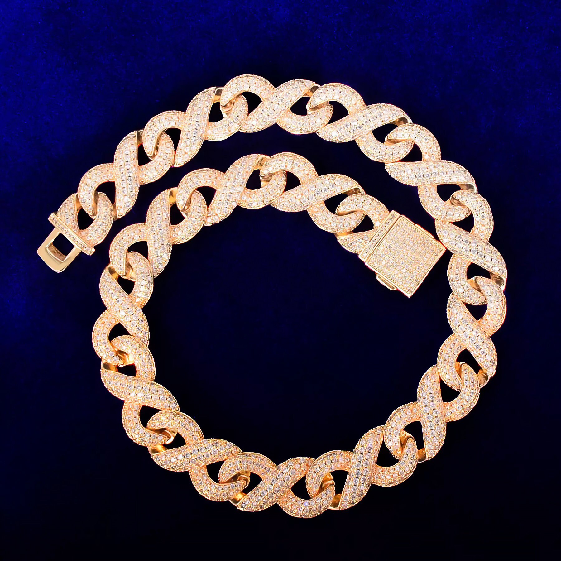 Solid 15mm gold plated choker chain Iced out cuban link Etsy