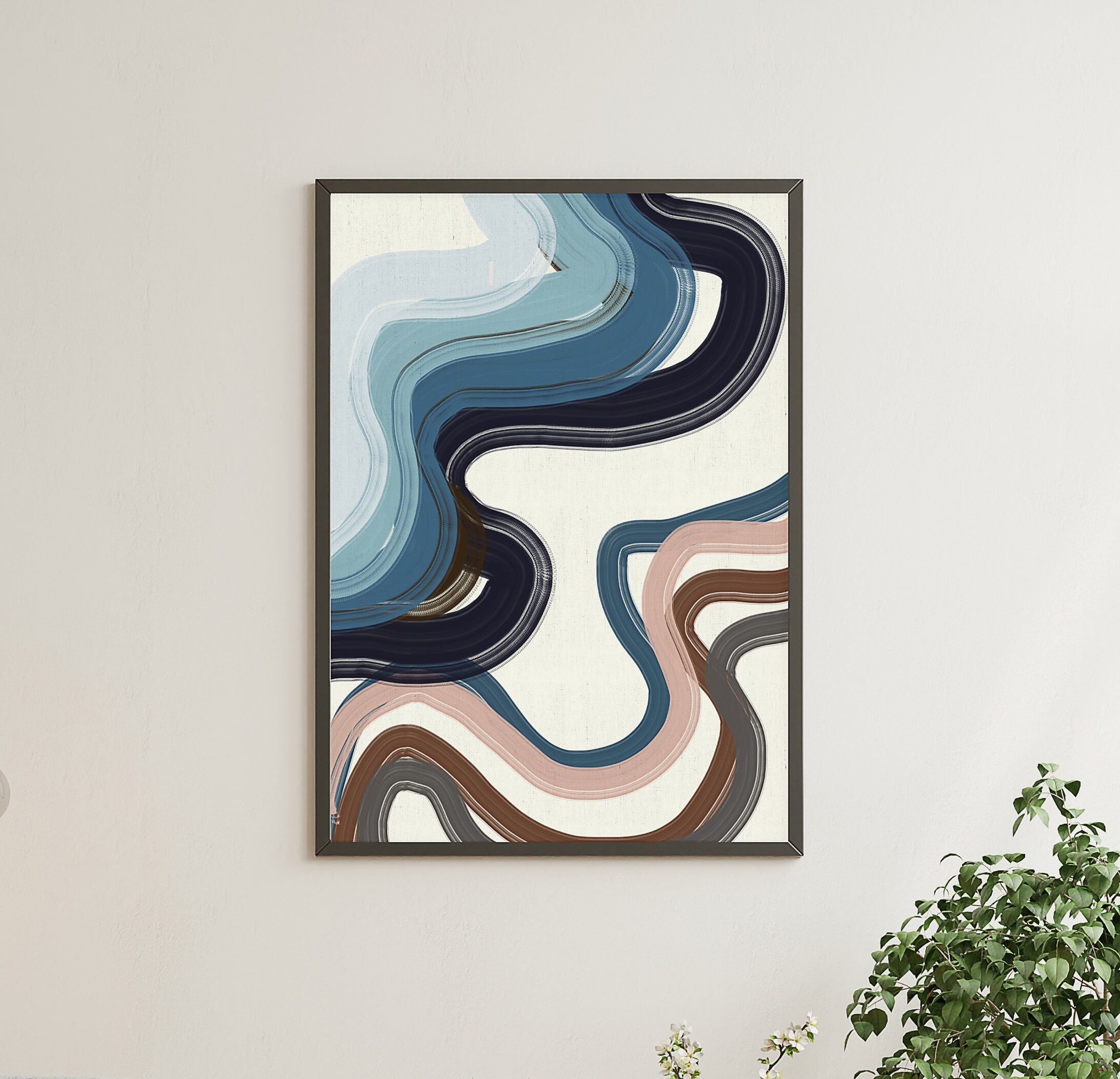 Neutral Wall Art Bedroom Print Living Room Decor Abstract Art Etsy