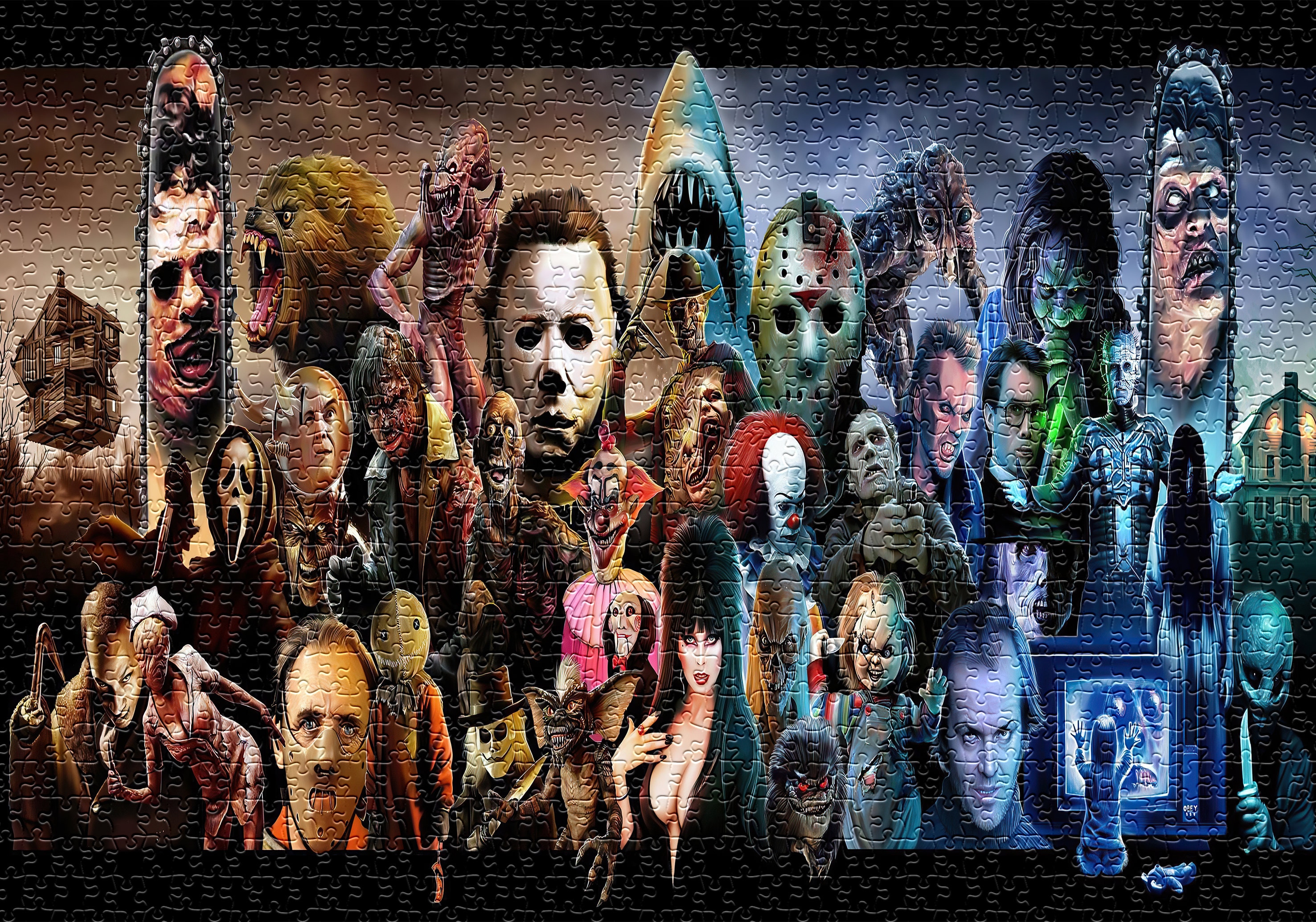 Horror Movies Icons 1000 Piece Jigsaw Puzzle Premium Jigsaw Etsy