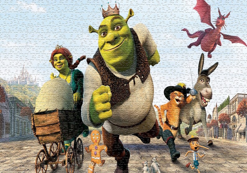 Shrek Movies 1000 Piece Jigsaw Puzzle Premium Jigsaw Puzzle Etsy
