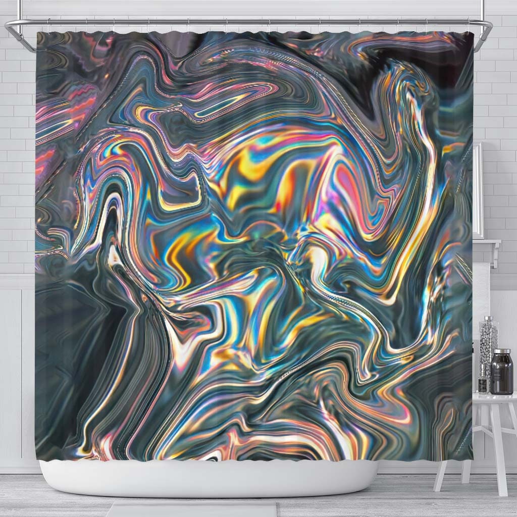 Hologram Shower Curtain Shower Curtain Decor Shower Curtains Etsy